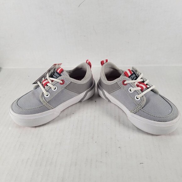 Sperry Kids Casual Everyday Grey Red Sole Canvas Slip On Shoes Size 5M - Picture 5 of 6